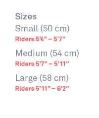 State Bicycle Size Chart