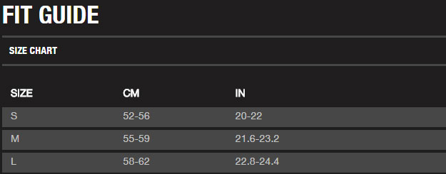 Bell Super 3r Size Chart