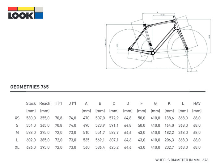 Look Bike Size Chart