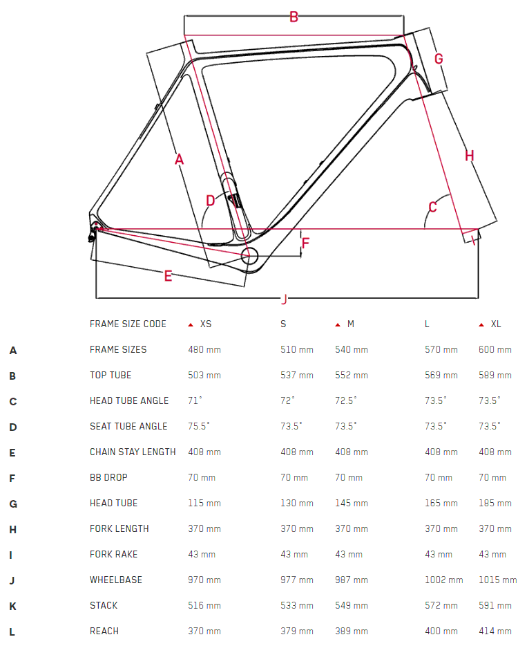 Focus Bike Size Chart