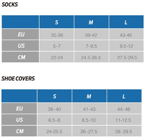 Giant socks sizing chart