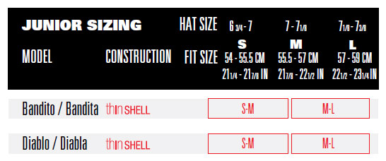 Bern Size Chart