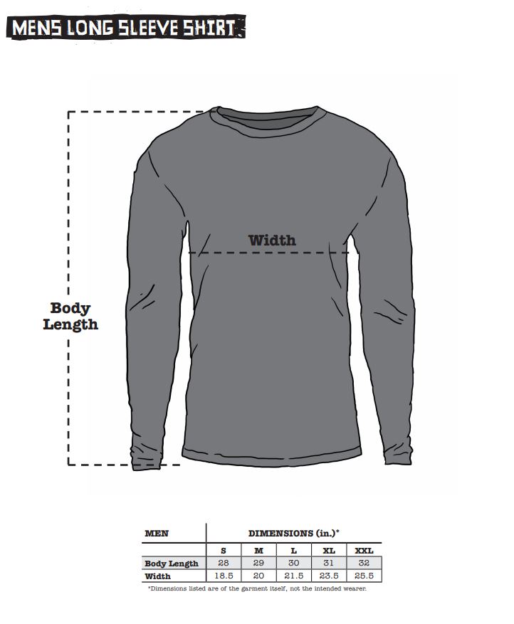 Surly Men's Short Sleeve Shirt sizing chart