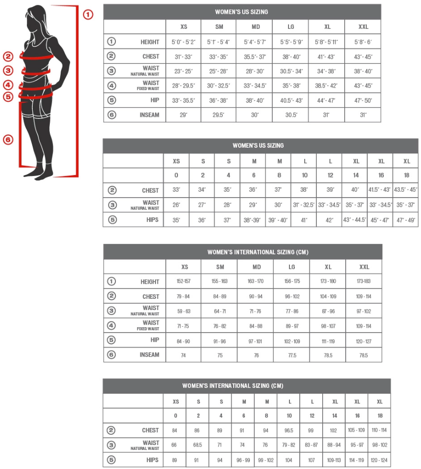Specialized womens sizing chart