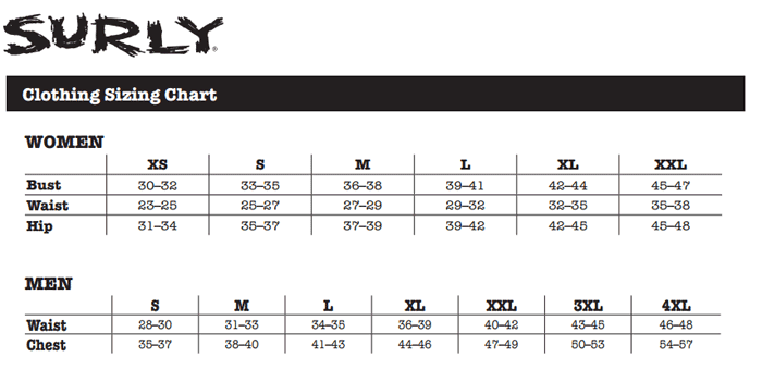 Surly Size Chart