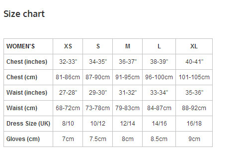 Endura Hummvee Size Chart