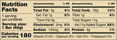 Nutritional information