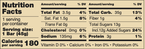 Nutritional information