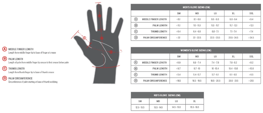 Specialized Glove Size Chart