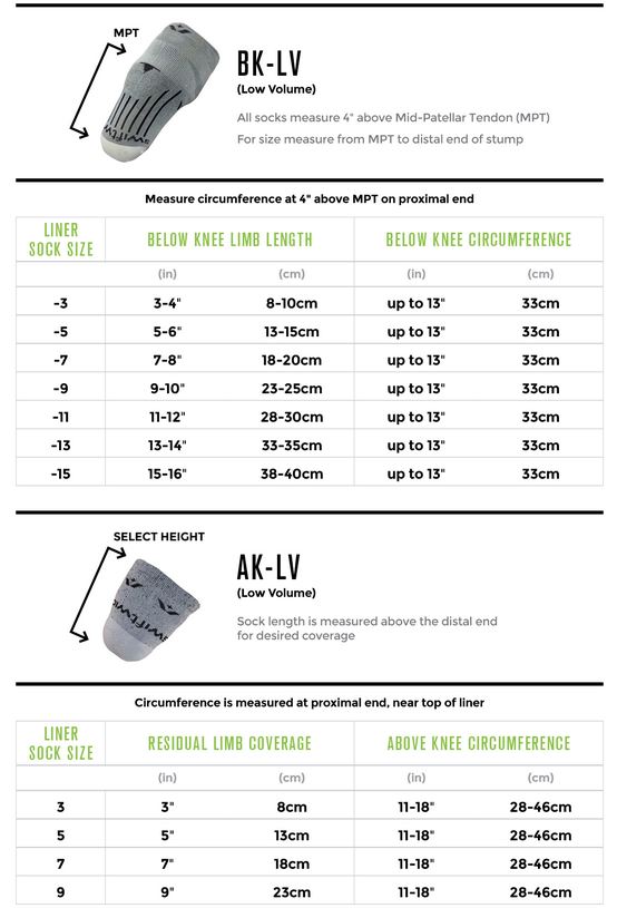 Swiftwick Socks Size Chart