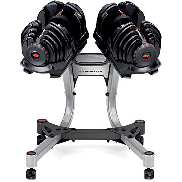 Bowflex SelectTech Dumbbells on optional 2-in-1 Stand