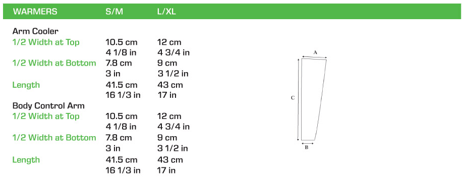 Cooler Size Chart