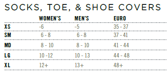 Descente Size Chart