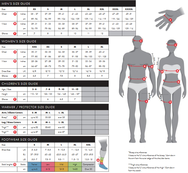 Endura Mt500 Size Chart