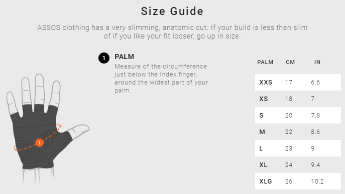 Assos Glove Sizing Guide