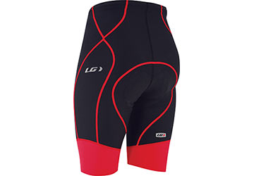 The back of the Louis Garneau Neo Power Shorts in Red/Black.