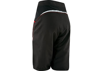 The back of the Louis Garneau Women's Peggy Shorts in Red/Black.
