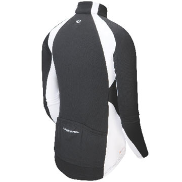 The back of the Pearl Izumi Elite Thermal LS Full Zip Jersey in Black/White.
