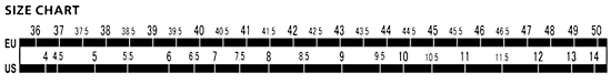 Shimano Shoe Sizing Chart