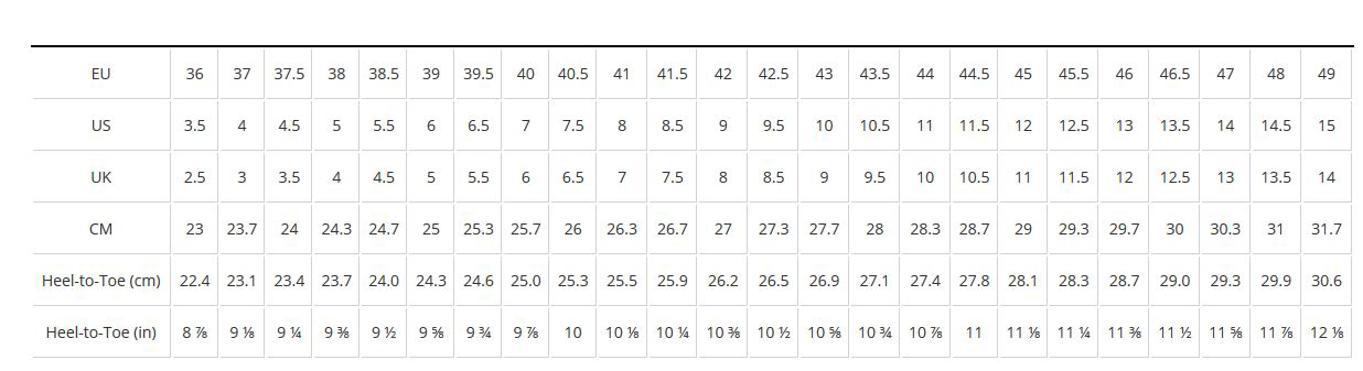 bike shoe sizing cheap online