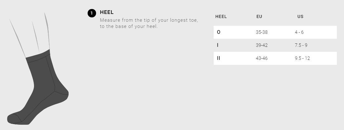 Assos sock sizing chart