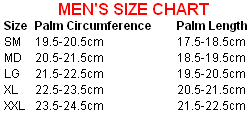 Specialized Men's Glove Sizing Chart