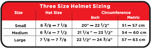 Specialized Adult Helmet Sizing Chart