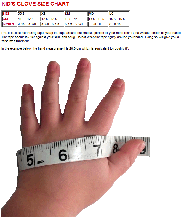 Specialized Glove Size Chart