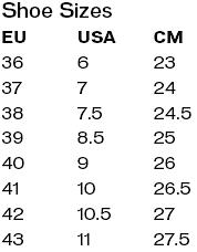 Sonoma Size Chart