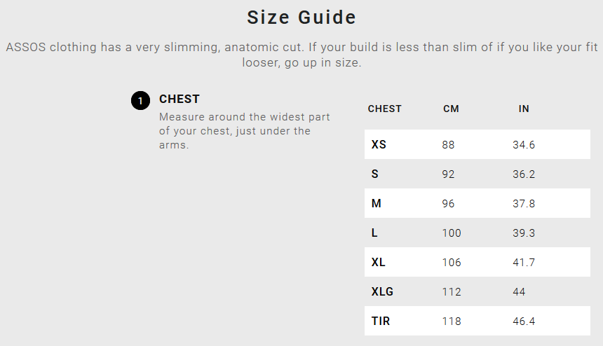 Assos Size Chart Us