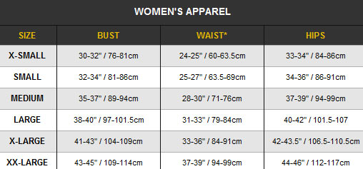 Zoot Size Chart Women S