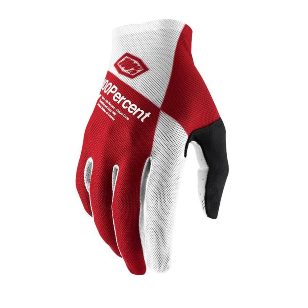 100% Celium Gloves Color: Cherry/Silver