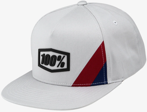 100% Cornerstone Snapback Hat Color: Light Grey