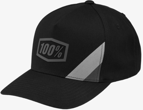 100% Cornerstone X-Fit Snapback Hat Color: Black/Grey