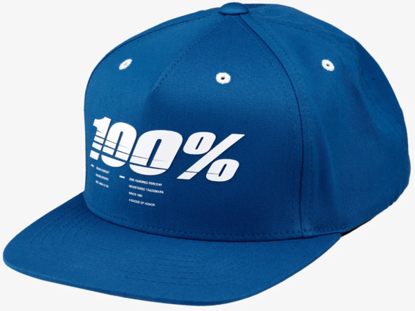 100% Drive Youth Snapback Hat Color: Blue