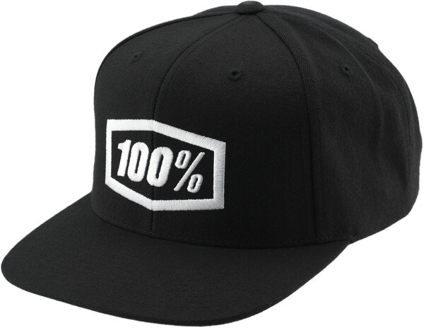 100% Essential Corpo Youth Snapback Hat Color: Black