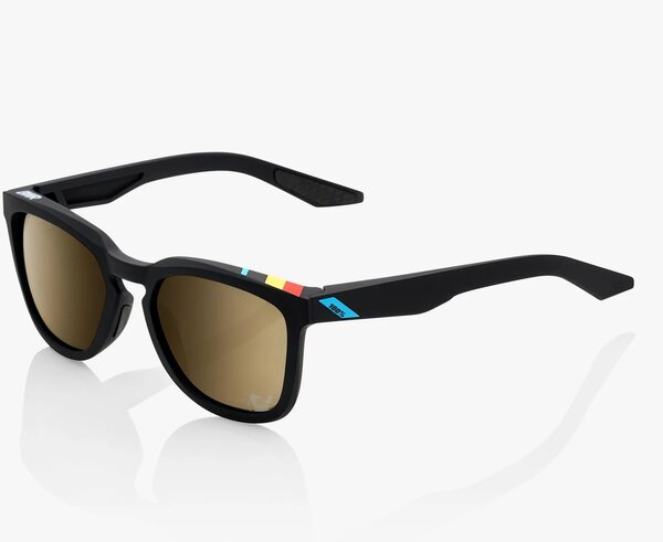 100% Hudson Sunglasses Color | Lens: BWR Black | Soft Gold Mirror