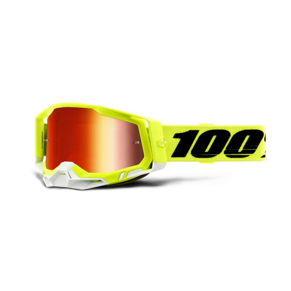 100% Racecraft 2 Color: Red Mirror Lens