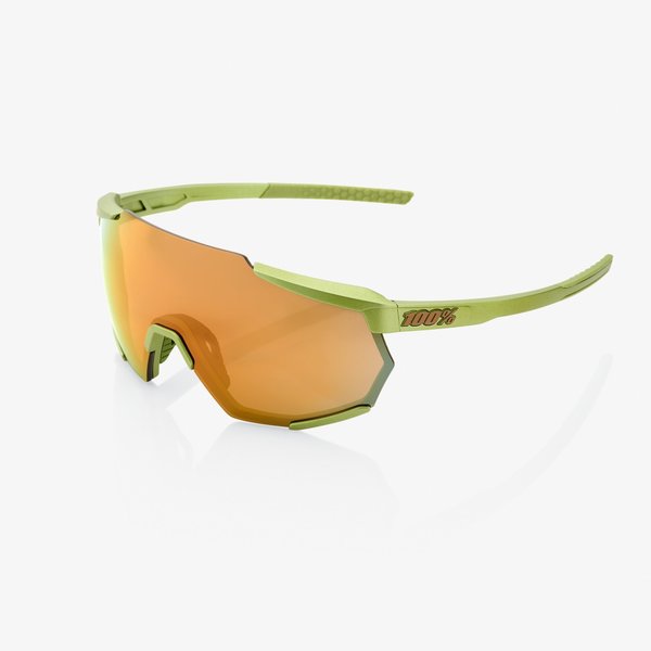 100% Racetrap Sunglasses Color | Lens: Matte Metallic Viperidae | Bronze Multilayer Mirror|Clear