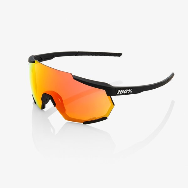 100% Racetrap Sunglasses Color | Lens: Soft Tact Black | HiPER Red Multilayer Mirror|Clear