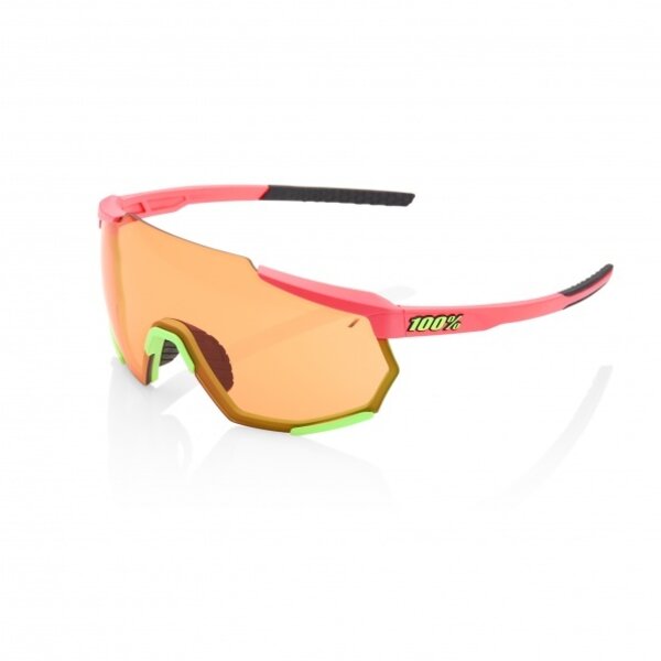 100% Racetrap Sunglasses Color | Lens: Matte Washed Out Neon Pink | Persimmon