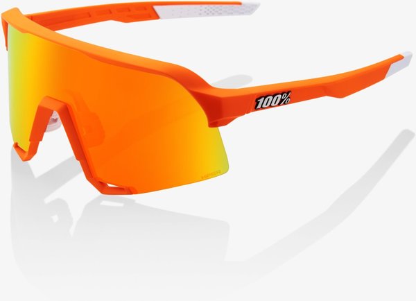 100% S3 Sunglasses Color | Lens: Neon Orange | HiPER Red Multilayer Mirror|Clear