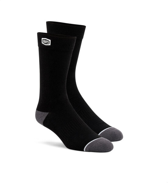 100% Solid Casual Socks Color: Black
