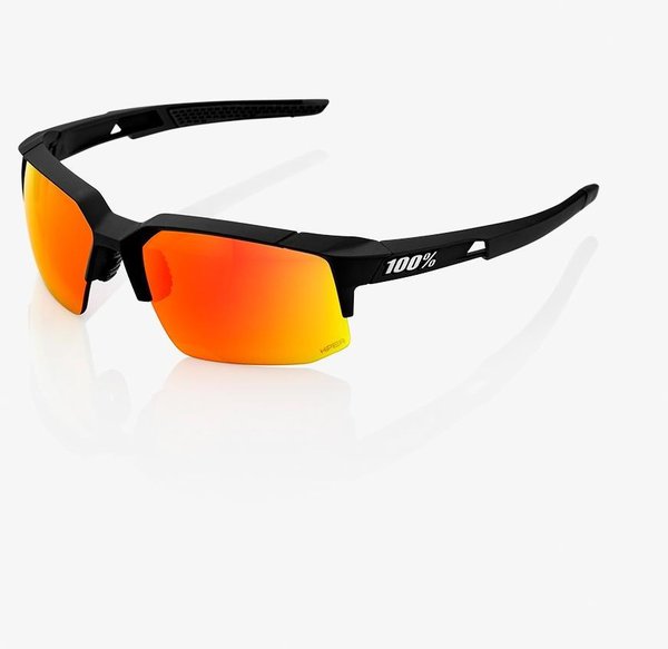 100% Speedcoupe Sunglasses Color | Lens: Soft Tact Black | HiPER Red Multilayer Mirror|Clear