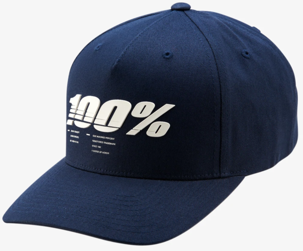 100% STAUNCH X-Fit Snapback Hat Color: Navy
