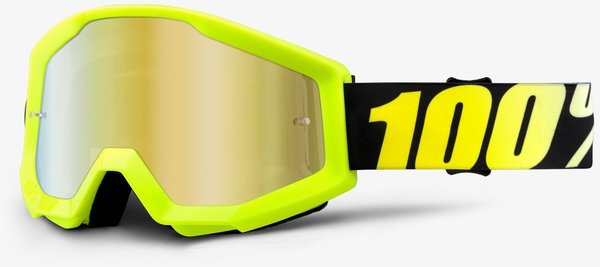 2020 100% STRATA Goggles Offroad MX MTB Motocross GOLD MIRROR LENS OUTLAW 
