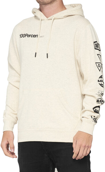 100% Super Future Hooded Pullover Sweatshirt Color: Oatmeal Heather