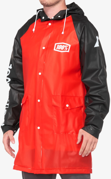 100% Torrent Mechanic's Raincoat Color: Red/Black