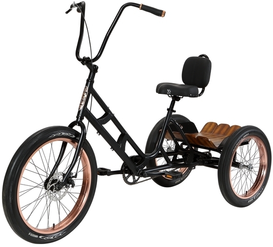 3G Bikes Asbury DLX Color: Matte Black w/Anodized Copper Rims