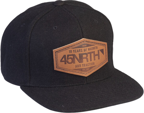 45NRTH 10th Anniversary Wool Snapback Hat Color: Black